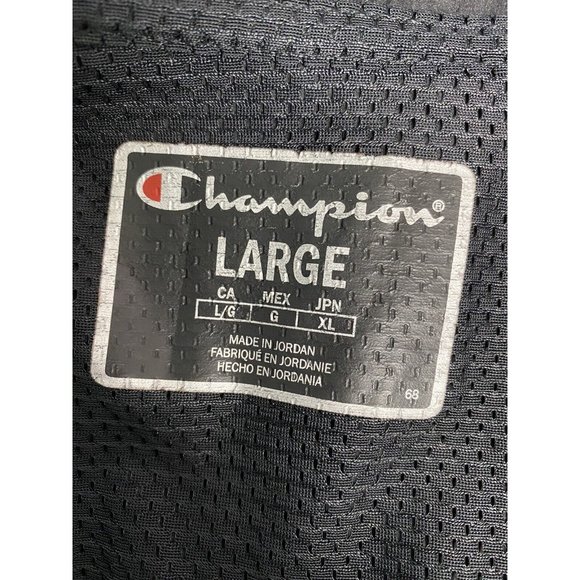 Champion Black Lightweight Half Zip Hooded Wind Breaker Zip Pockets Women’s L - Picture 7 of 9